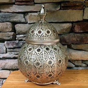 Metal Filigree Ornate Lantern India Moroccan Boho
